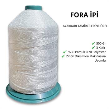Fora İpi 500 Gr, Zincir Dikiş Makinasına Uyumlu, 3 Katlı