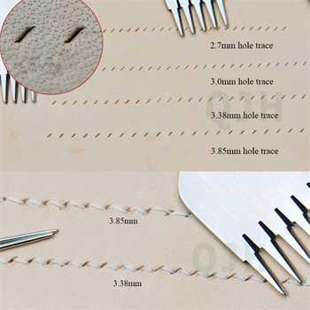 Fransız Tarzı Çapraz Çatal Zımba 3lü Set Deri Hobi El Aleti