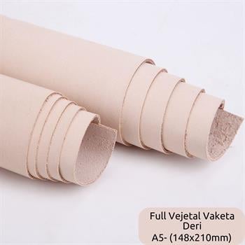 A+ Full Vejetal Vaketa Parça Deri, A5-(14,8x21 cm) Deri Hobi İçin Desene ve Boyamaya Uygun Hakiki Deri