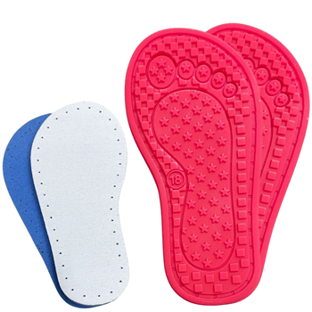 Fuşya Yumuşak Silikon Bebek Çocuk Panduf Tabanı, Hobi Örgü Patik İçin Delik İzli Silikon Alt Taban