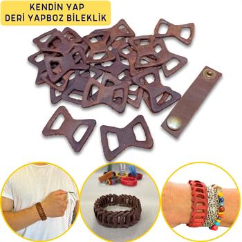 Hakiki Deri Erkek Bileklik, Kendin Yap Ayarlanabilir Yapboz Bileklik Kadın Unisex Bileklik Aksesuar