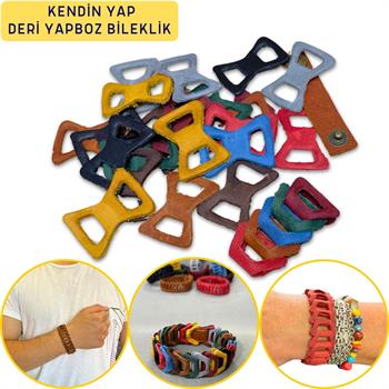 Hakiki Deri Erkek Bileklik, Kendin Yap Ayarlanabilir Yapboz Bileklik Kadın Unisex Bileklik Aksesuar