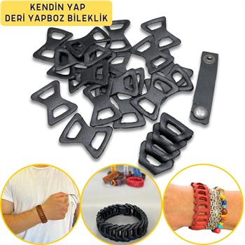 Hakiki Deri Erkek Bileklik, Kendin Yap Ayarlanabilir Yapboz Bileklik Kadın Unisex Bileklik Aksesuar