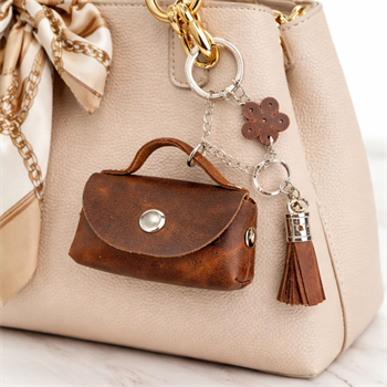 Hakiki Deri Mini Aksesuar Çanta – Çanta Yanı Takılabilir Anahtarlık & Çanta Süsü