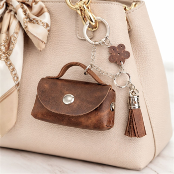 Hakiki Deri Mini Aksesuar Çanta – Çanta Yanı Takılabilir Anahtarlık & Çanta Süsü