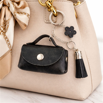 Hakiki Deri Mini Aksesuar Çanta – Çanta Yanı Takılabilir Anahtarlık & Çanta Süsü