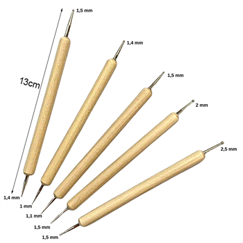 Hobi Deri Desen İzleme 5 li Kabartma Oyma Set Deri El Aleti