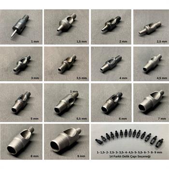 Hobi Deri Vidalı Tekli Zımba Delme Uçları Padova Deri El Aleti