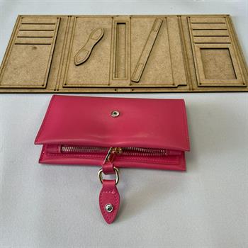 İb022, Deri Hobi Bayan Cüzdan Kalıbı, 6 Parça Kalıp, İb022