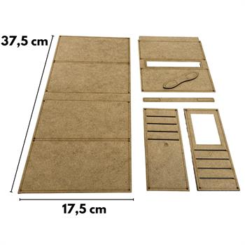 İb022, Deri Hobi Bayan Cüzdan Kalıbı, 6 Parça Kalıp, İb022