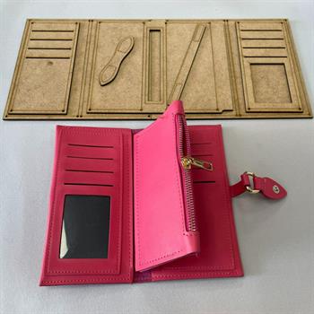İb022, Deri Hobi Bayan Cüzdan Kalıbı, 6 Parça Kalıp, İb022