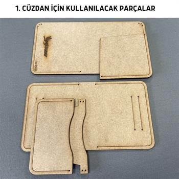 İb09 1 Kalıp 3 Farklı Cüzdan Yapım Kalıbı, 8 Parça Kalıp, ib09