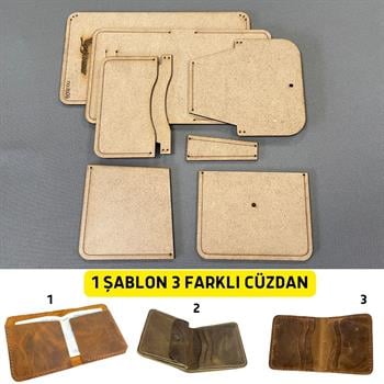İb09 1 Kalıp 3 Farklı Cüzdan Yapım Kalıbı, 8 Parça Kalıp, ib09