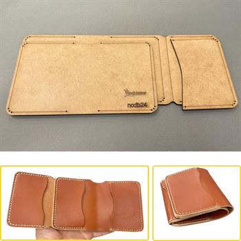 İb24, Deri Hobi Cüzdan Kalıbı, 3 Parça Kalıp, İb024