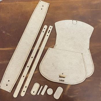 İb26, Deri Hobi Kadın Çanta Kalıbı, 10 Parça Kalıp, İb026