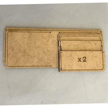 İb40 Deri Hobi Yatay Erkek  Baba Cüzdan Kalıbı, 5 Parça Kalıp, İb40