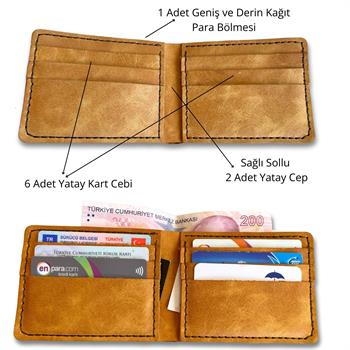 İb40 Deri Hobi Yatay Erkek  Baba Cüzdan Kalıbı, 5 Parça Kalıp, İb40