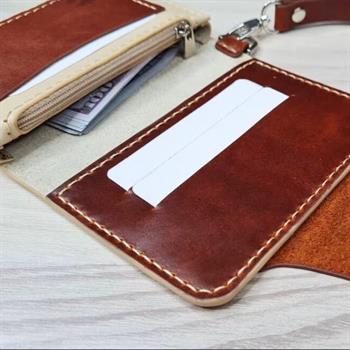 İb46 Deri Hobi Fermuarlı Cüzdan Şablonu , 9 Parça Mdf Kalıp, İb46