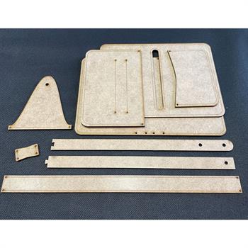 İb46 Deri Hobi Fermuarlı Cüzdan Şablonu , 9 Parça Mdf Kalıp, İb46