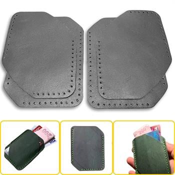 Ilgaz Mini Hakiki Deri Kartlık & Cüzdan Kendin Yap Seti, Diy Parça Deri Hobi Kit
