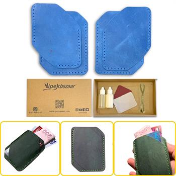 Ilgaz Mini Hakiki Deri Kartlık & Cüzdan Kendin Yap Seti, Diy Parça Deri Hobi Kit
