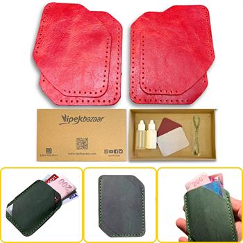 Ilgaz Mini Hakiki Deri Kartlık & Cüzdan Kendin Yap Seti, Diy Parça Deri Hobi Kit