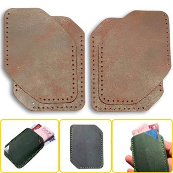 Ilgaz Mini Hakiki Deri Kartlık & Cüzdan Kendin Yap Seti, Diy Parça Deri Hobi Kit