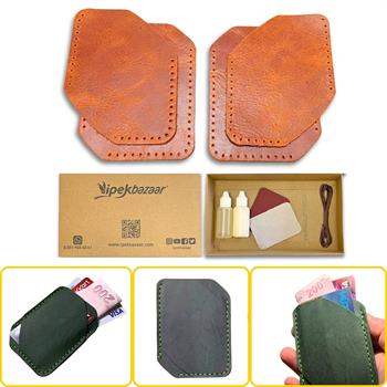 Ilgaz Mini Hakiki Deri Kartlık & Cüzdan Kendin Yap Seti, Diy Parça Deri Hobi Kit