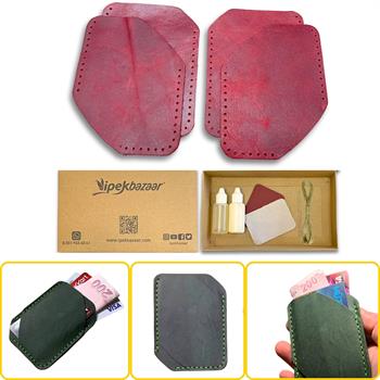Ilgaz Mini Hakiki Deri Kartlık & Cüzdan Kendin Yap Seti, Diy Parça Deri Hobi Kit