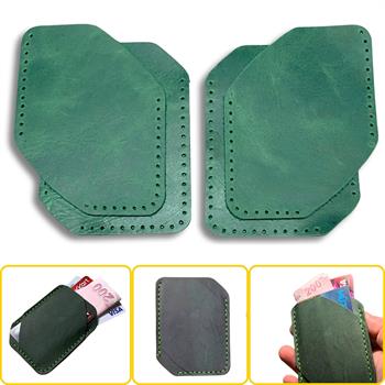 Ilgaz Mini Hakiki Deri Kartlık & Cüzdan Kendin Yap Seti, Diy Parça Deri Hobi Kit