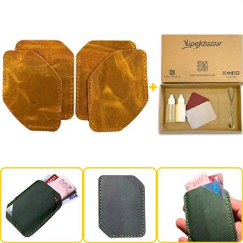 Ilgaz Mini Hakiki Deri Kartlık & Cüzdan Kendin Yap Seti, Diy Parça Deri Hobi Kit