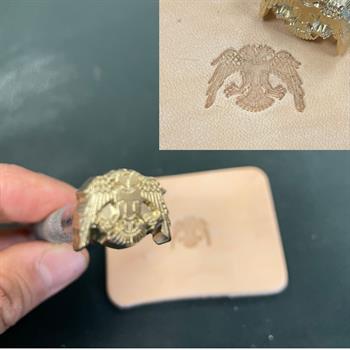 IPCR-26 Craft, Çift Başlı Kartal Şekilli Deri Baskı Stamp, Deri Hobi El Aleti