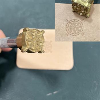 IPCR-55 Craft, Pusula Şekilli Deri Baskı Stamp, Deri Hobi El Aleti