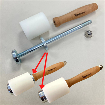 Ayarlı Plastik Tokmak Ahşap Saplı Deri El Aleti