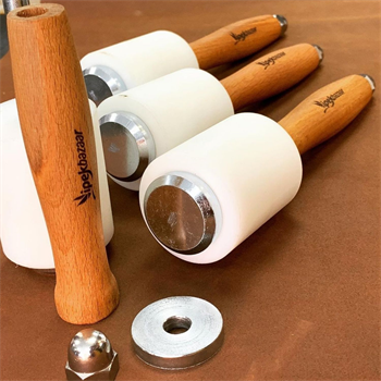 Ayarlı Plastik Tokmak Ahşap Saplı Deri El Aleti