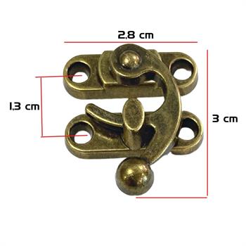 Metal Çanta Kilidi, Antik, 1 Adet