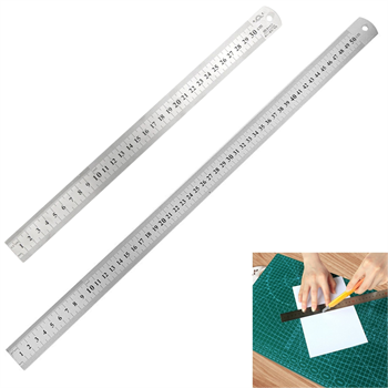 İpekbazaar Çelik Cetvel 30 cm / 50 cm Deri Hobi El Aleti 