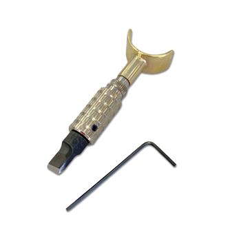 Deri Desen Parmak Bıçağı – Pirinç Saplı, Kaliteli Çelik Uçlu El Aleti