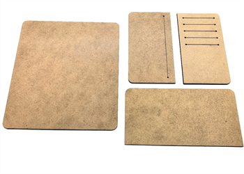 ib01 Deri Hobi Dikey Deri Cüzdan Şablonu 4 Parça Kalıp 