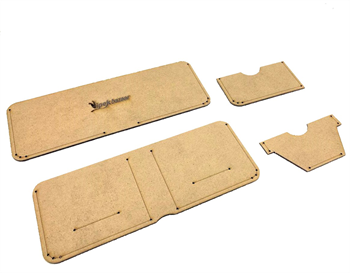 ib02 Deri Hobi Klasik Yatay Deri Cüzdan Şablonu 4 Parça Kalıp 