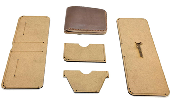 ib02 Deri Hobi Klasik Yatay Deri Cüzdan Şablonu 4 Parça Kalıp 