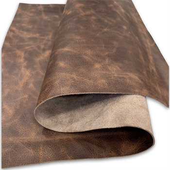 Kahve Tiana Crazy Deri 1.2-1.4 mm, Deri Hobi İçin Crazy Deri Hakiki Deri Parçası