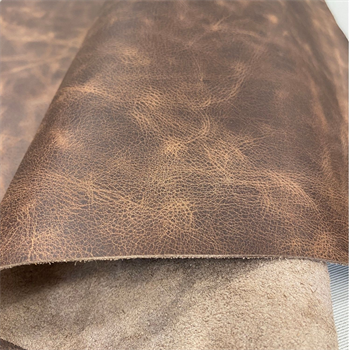 Kahve Tiana Crazy Deri 1.2-1.4 mm, Deri Hobi İçin Crazy Deri Hakiki Deri Parçası