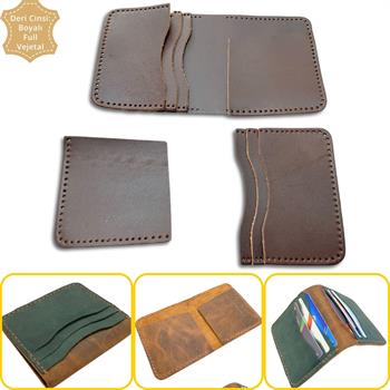 Koza Pro 6 Kartlı Hakiki Deri Cüzdan Kendin Yap Seti