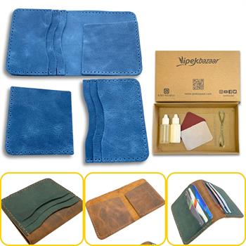 Koza Pro 6 Kartlı Hakiki Deri Cüzdan Kendin Yap Seti