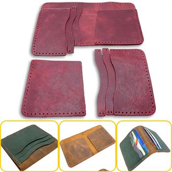 Koza Pro 6 Kartlı Hakiki Deri Cüzdan Kendin Yap Seti