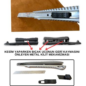 Lacco Maket Bıçağı 9 mm + 10 Adet Yedek Uç