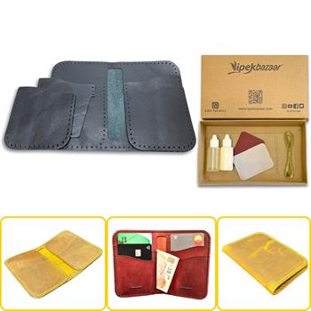 Lidya Dikey Deri Cüzdan & Kartlık Kendin Yap Seti, Diy Parça Deri Hobi Kit
