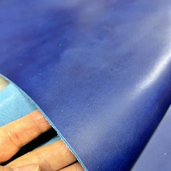Lorena Vejetal Mavi 1.2mm, Deri Hobi Uğraşı İçin Hakiki Parça Deri 