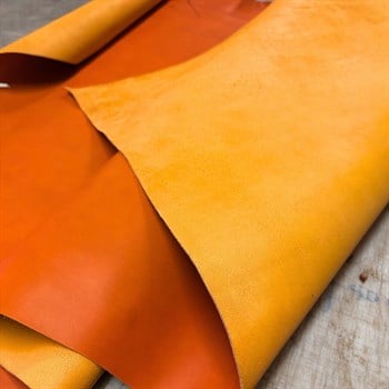Lorena Vejetal Turuncu 1.2mm, Deri Hobi Uğraşı İçin Hakiki Parça Deri 